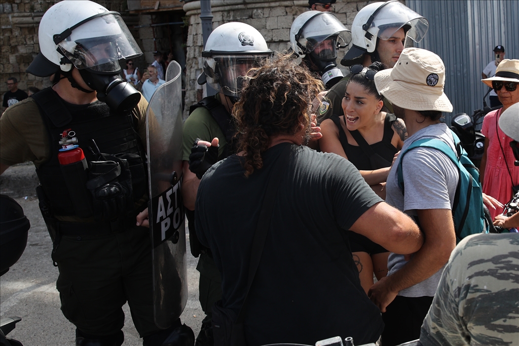 Cruise ship carrying Israeli passengers faces protests on Rhodes Island