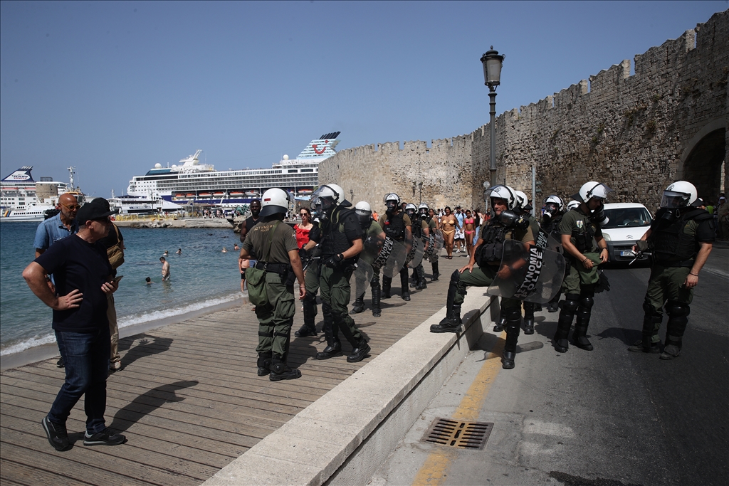 Cruise ship carrying Israeli passengers faces protests on Rhodes Island