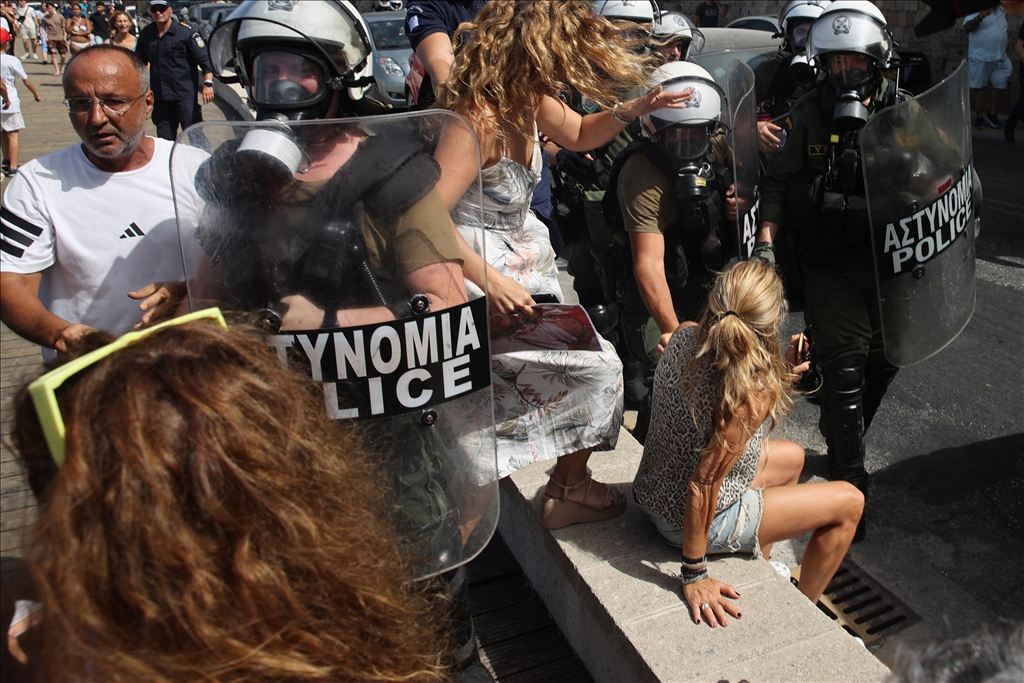 Cruise ship carrying Israeli passengers faces protests on Rhodes Island