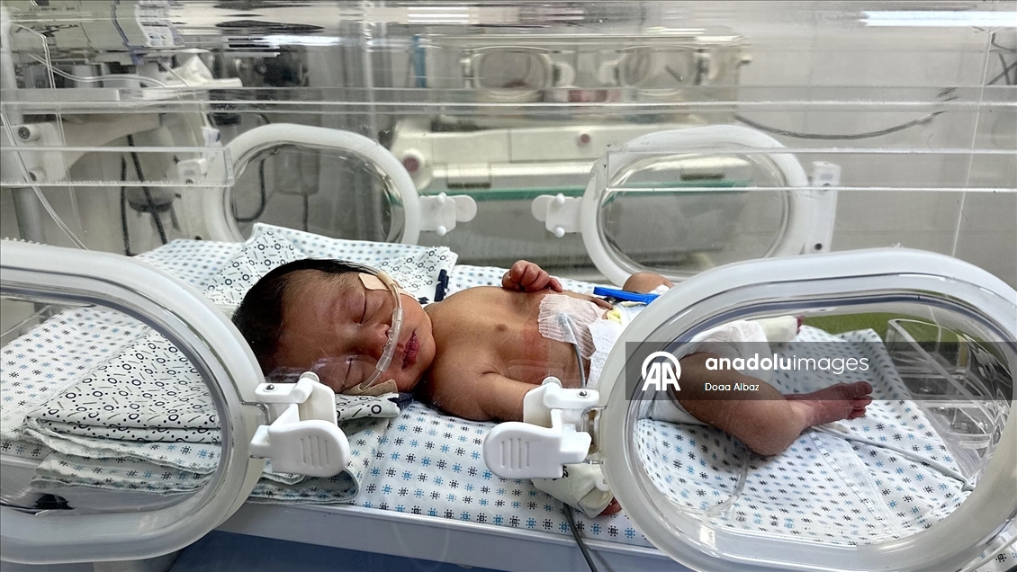 Gazze'de bebekler, mama ve ilaç eksikliğinin yanı sıra sıcak havayla da mücadele ediyor