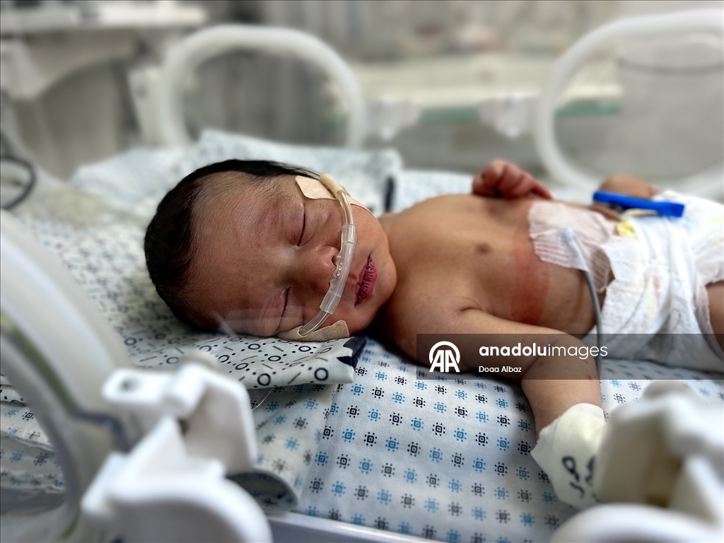 Gazze'de bebekler, mama ve ilaç eksikliğinin yanı sıra sıcak havayla da mücadele ediyor