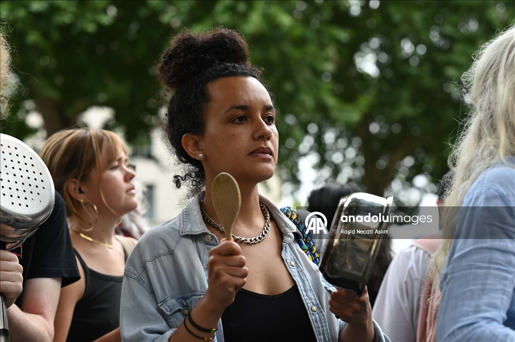 Demonstration held in London against starvation and humanitarian crisis in Gaza