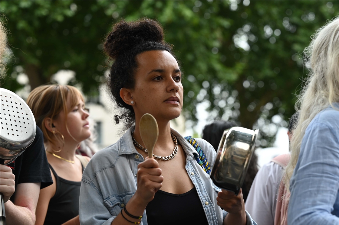 Demonstration held in London against starvation in Gaza