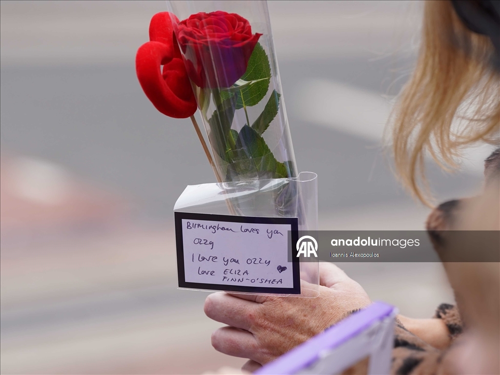 Tributes gather on Black Sabbath Bridge ahead of Ozzy Osbourne's funeral in Birmingham