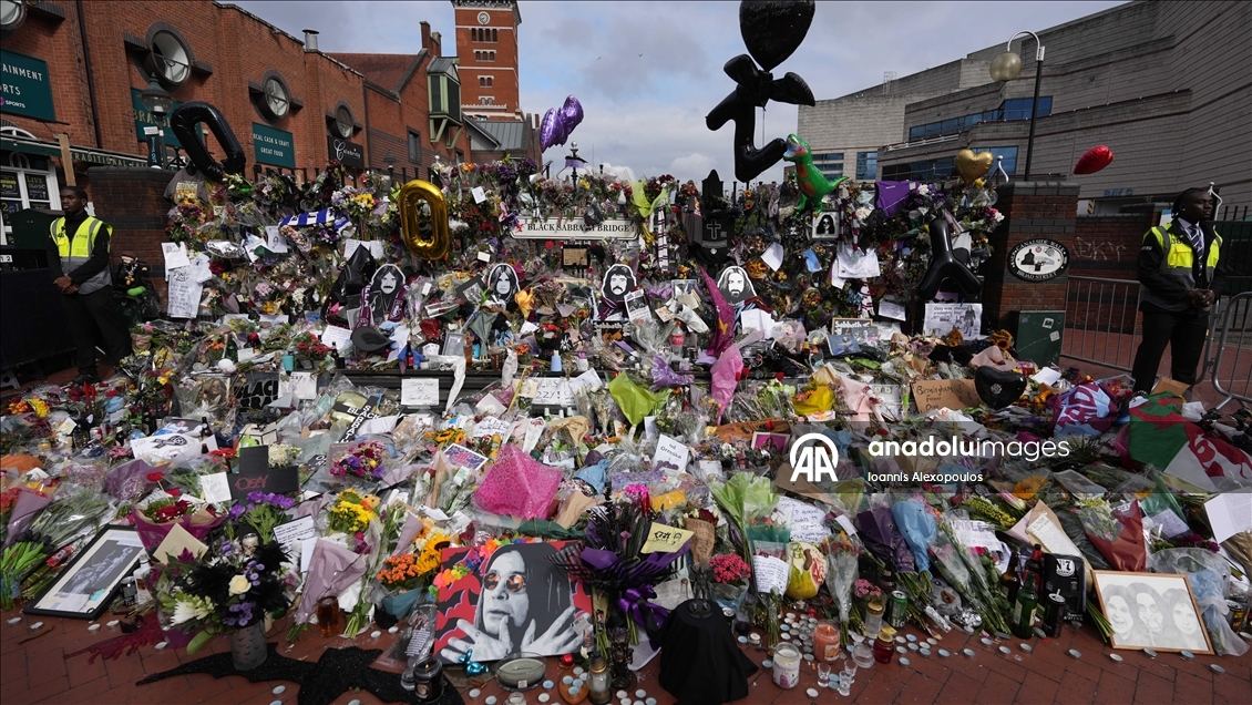 Tributes gather on Black Sabbath Bridge ahead of Ozzy Osbourne's funeral in Birmingham