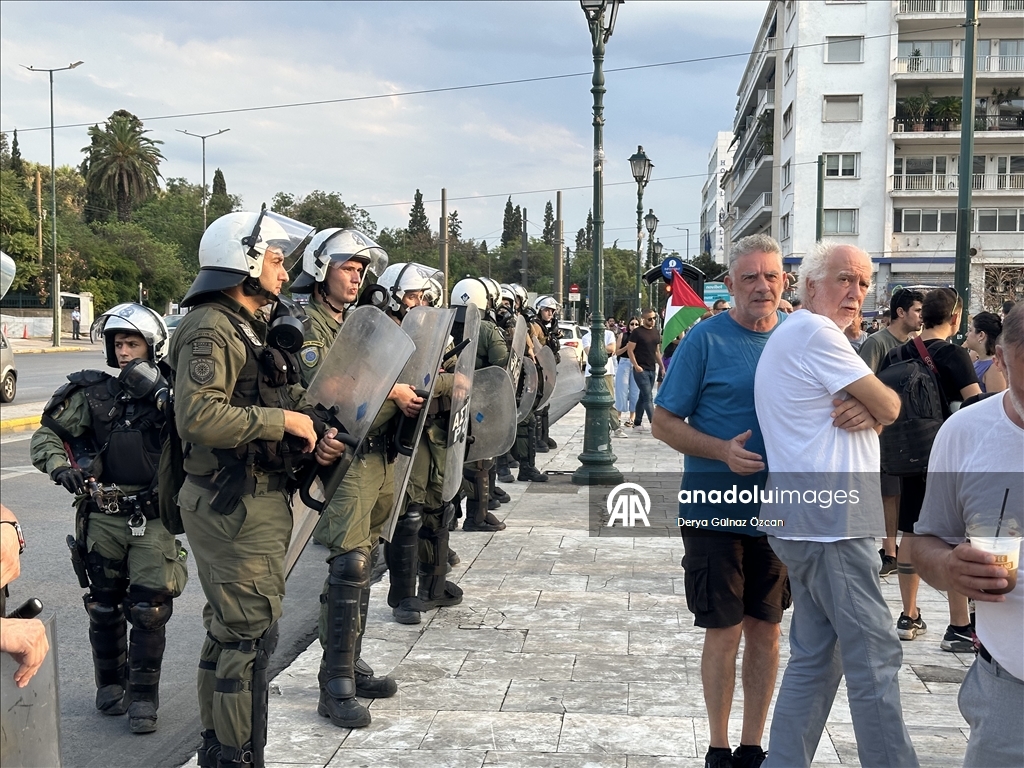 В столице Греции, Афинах прошла акция в поддержку Палестины
