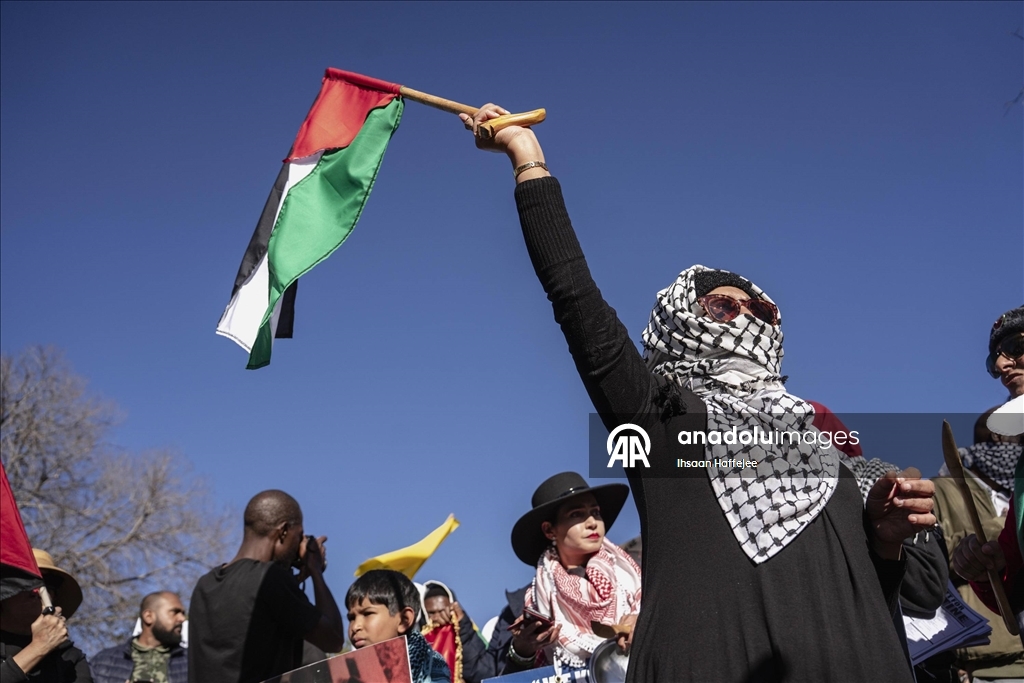 Güney Afrika’da Gazze ile dayanışma gösterisi
