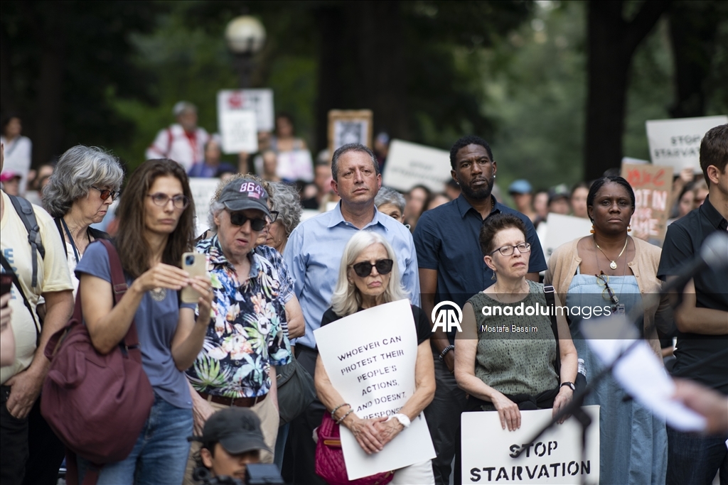 Перед отелем Трампа в Нью-Йорке прошла акция в поддержку Палестины