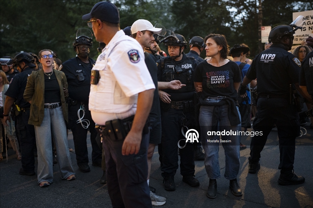 Перед отелем Трампа в Нью-Йорке прошла акция в поддержку Палестины
