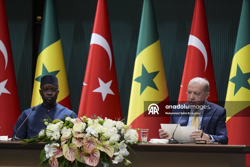 Cumhurbaşkanı Erdoğan, Senegal Başbakanı Sonko ortak basın toplantısı düzenledi