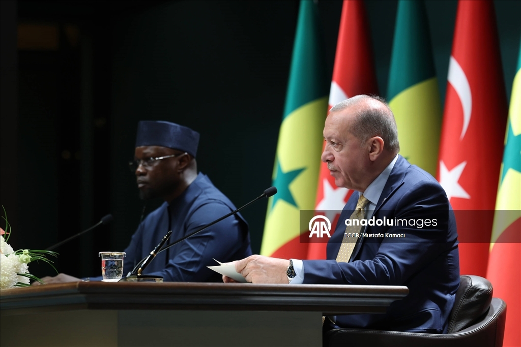 Cumhurbaşkanı Erdoğan, Senegal Başbakanı Sonko ortak basın toplantısı düzenledi