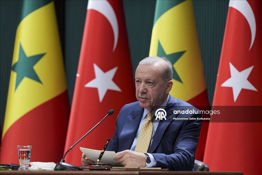 Cumhurbaşkanı Erdoğan, Senegal Başbakanı Sonko ortak basın toplantısı düzenledi