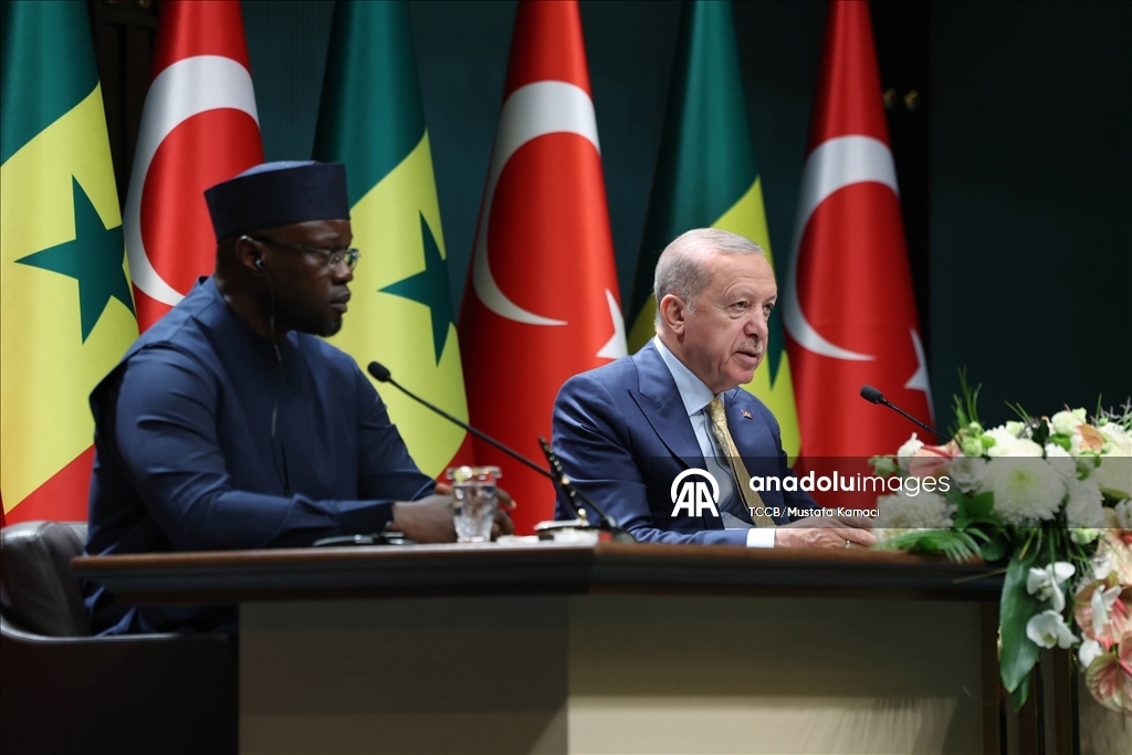 Cumhurbaşkanı Erdoğan, Senegal Başbakanı Sonko ortak basın toplantısı düzenledi