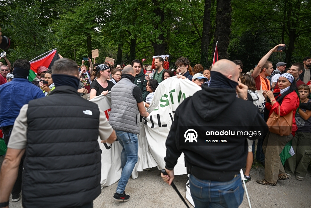 Перед парламентом Нидерландов прошла акция в поддержку Палестины: задержания и вмешательство полиции