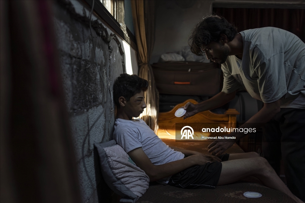 İnsani yardım kuyruğunda İsrail askerlerinin saldırısında vurulan Taha, görme yetisini kaybetti