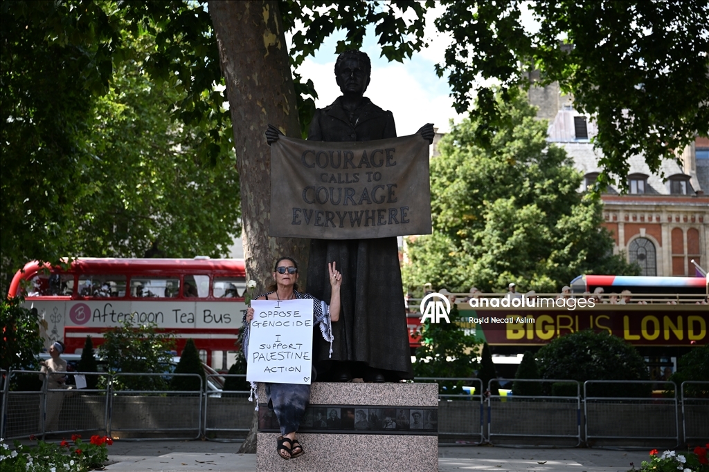 Londra’da Filistin’e destek gösterisi