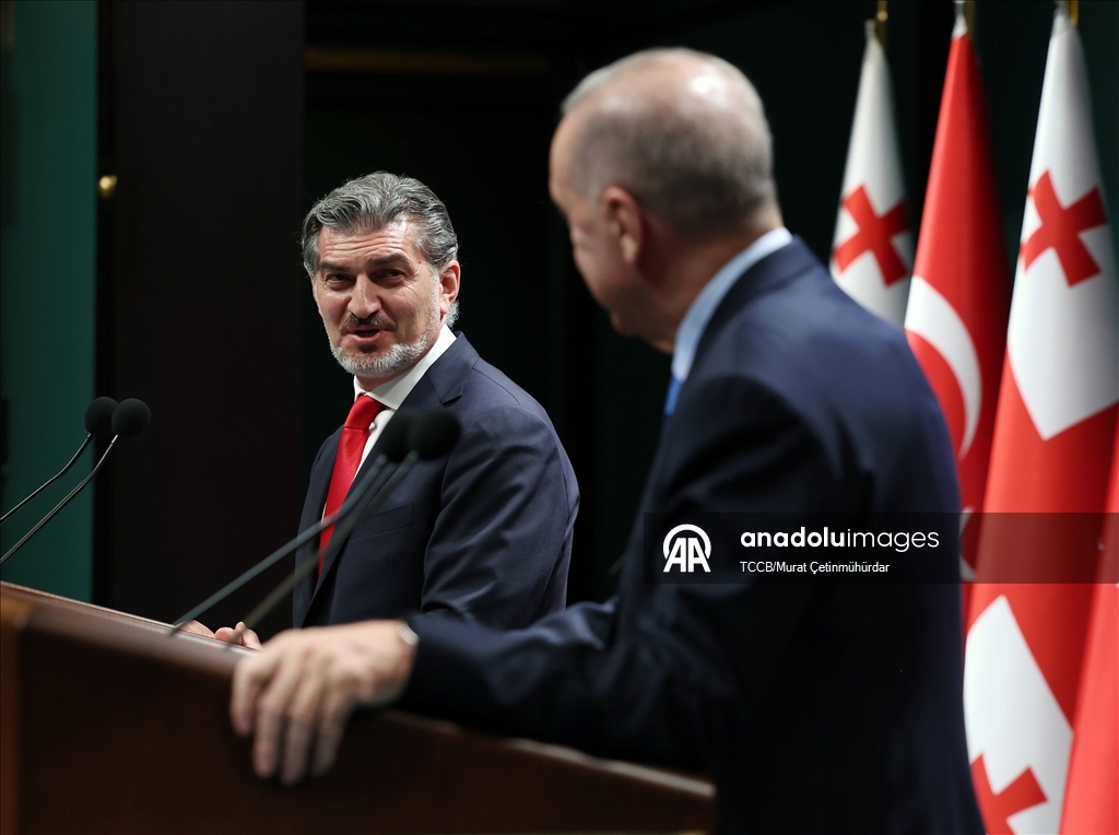Cumhurbaşkanı Erdoğan, Gürcistan Cumhurbaşkanı Kavelashvili ile basın toplantısı düzenledi
