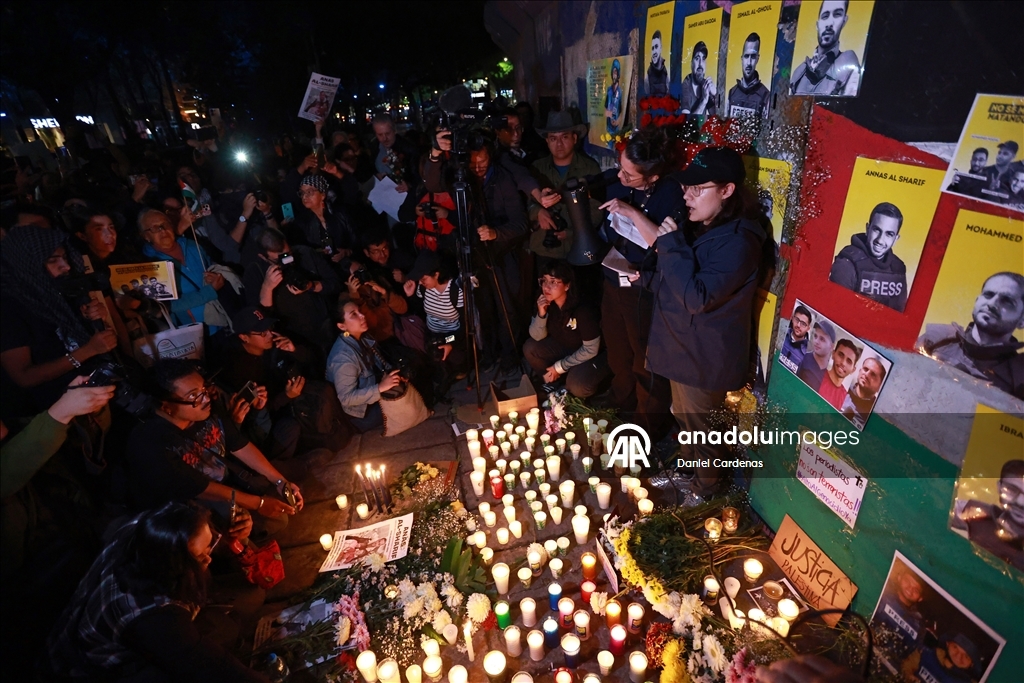 Vigil held in Mexico City for Palestinian journalists killed by Israel