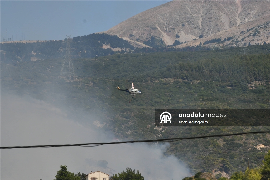 Yunanistan Patra'da çıkan orman yangınına müdahale sürüyor