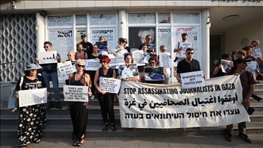 Tel Aviv’de gazetecilerden ‘Gazze’de basına yönelik saldırılar dursun’ protestosu