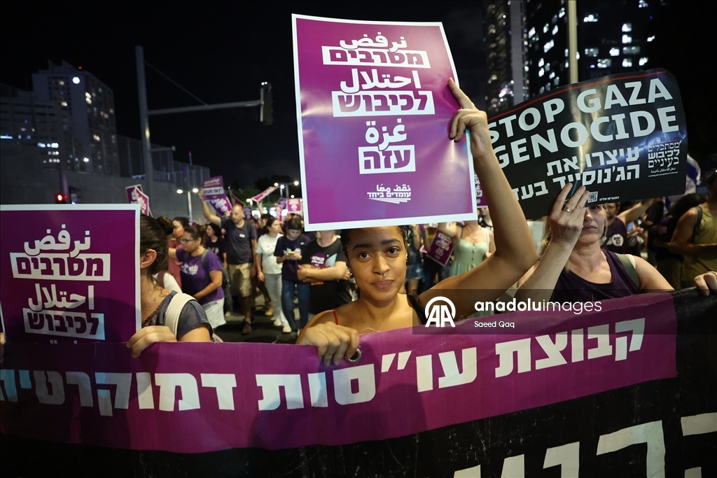 Gazze'de ateşkes ve İsrailli rehinelerin getirilmesi için Tel Aviv’deki gösteriler sürüyor