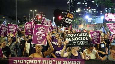 Gazze'de ateşkes ve İsrailli rehinelerin getirilmesi için Tel Aviv’deki gösteriler sürüyor