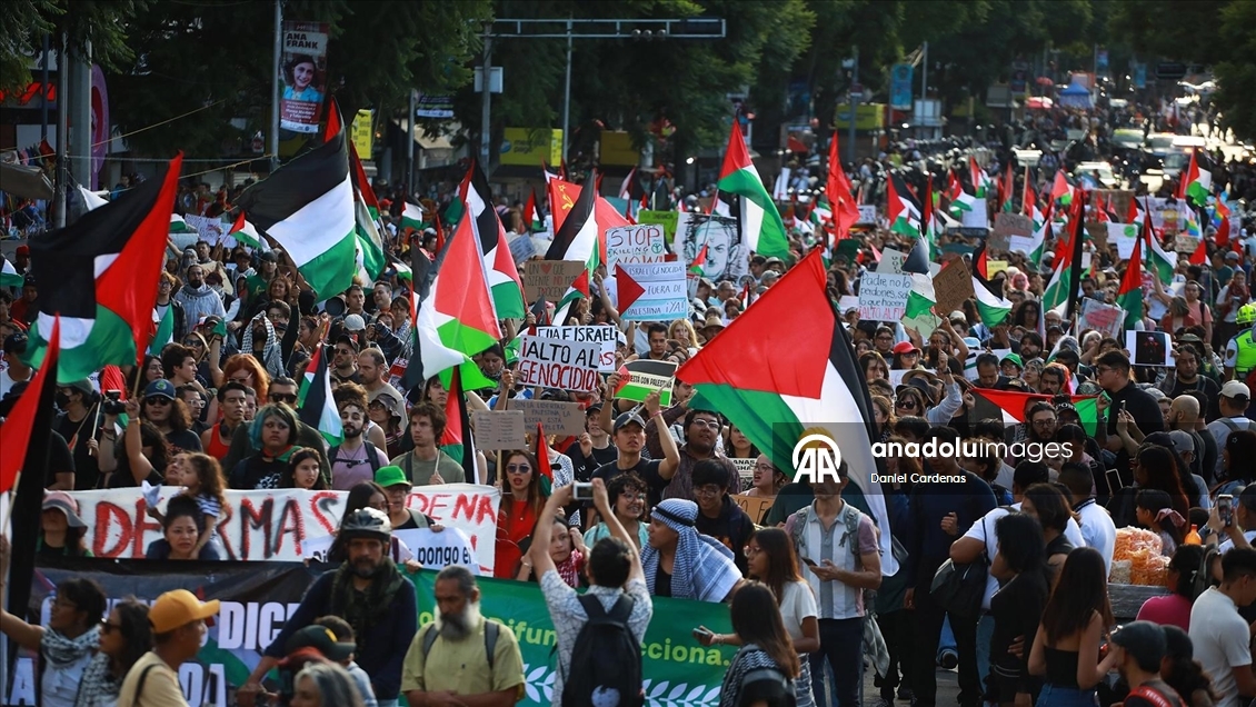 Gazeteci ölümleri ve Gazze’deki açlık Meksika’da protesto edildi