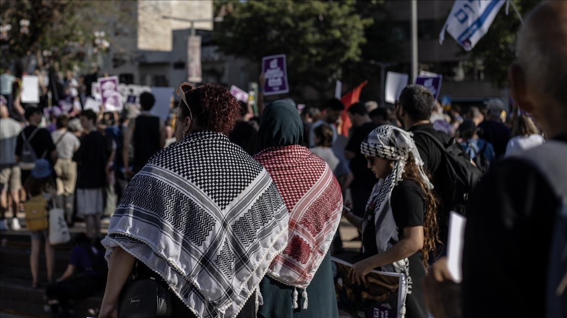 İsrail'de Gazze için dayanışma gösterisi düzenlendi