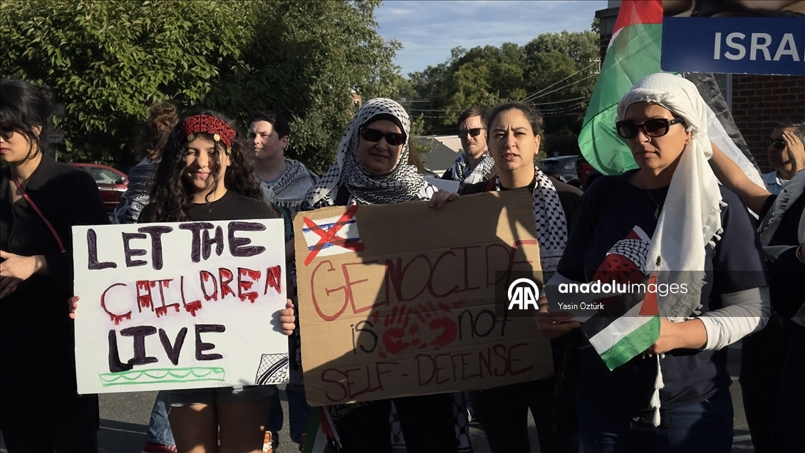 ABD'nin Virginia eyaletinde Filistin’e destek gösterisi