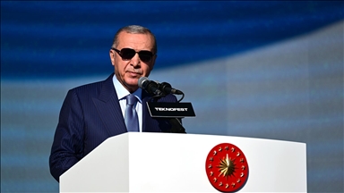 Cumhurbaşkanı Recep Tayyip Erdoğan, İstanbul Tersanesi Komutanlığı'nda düzenlenen TEKNOFEST Mavi Vatan programına katıldı
