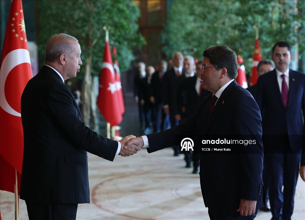Cumhurbaşkanı Erdoğan, 30 Ağustos Zafer Bayramı tebriklerini kabul etti