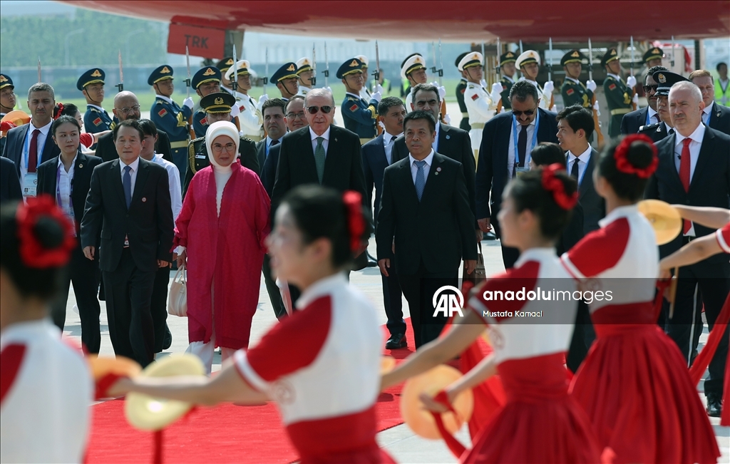 Cumhurbaşkanı Erdoğan, Çin'e geldi