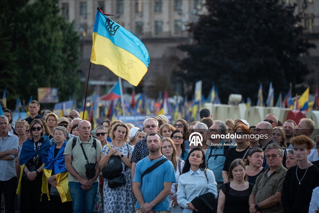Suikast sonucu hayatını kaybeden eski Ukrayna Parlamento Başkanı Parubiy için Kiev'de tören düzenlendi