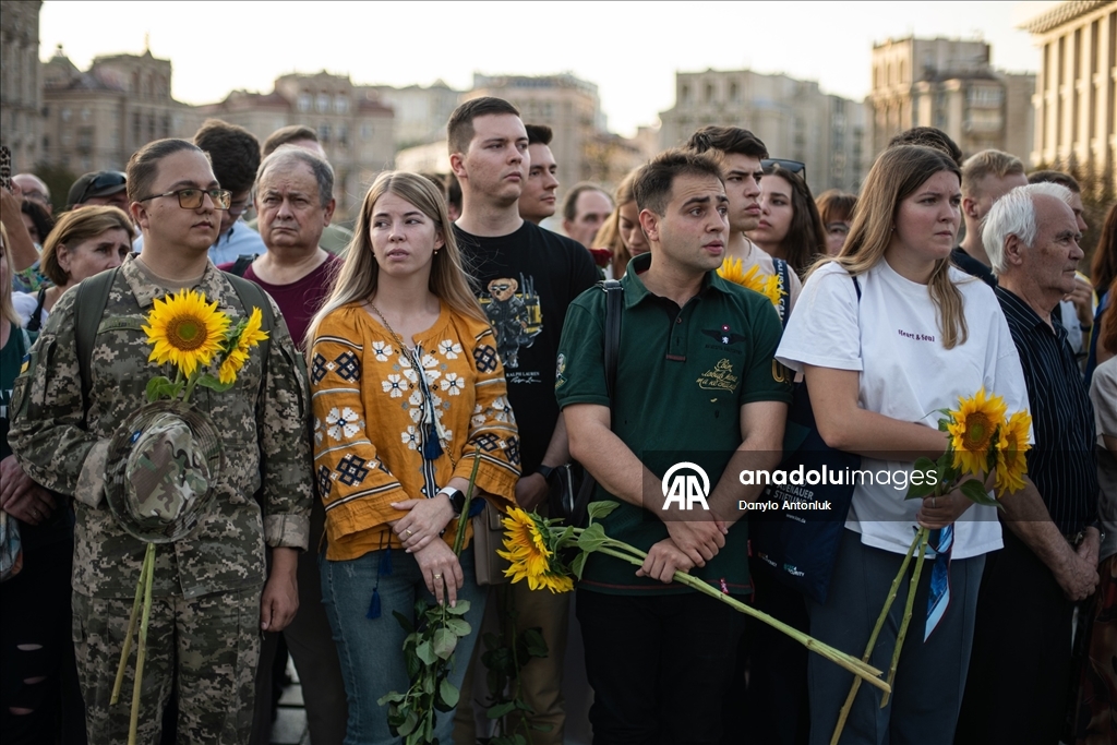Suikast sonucu hayatını kaybeden eski Ukrayna Parlamento Başkanı Parubiy için Kiev'de tören düzenlendi