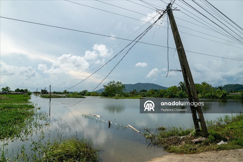 Vietnam'da Kajiki Tayfunu'nun ardından Thanh Hoa kentinde yaşam