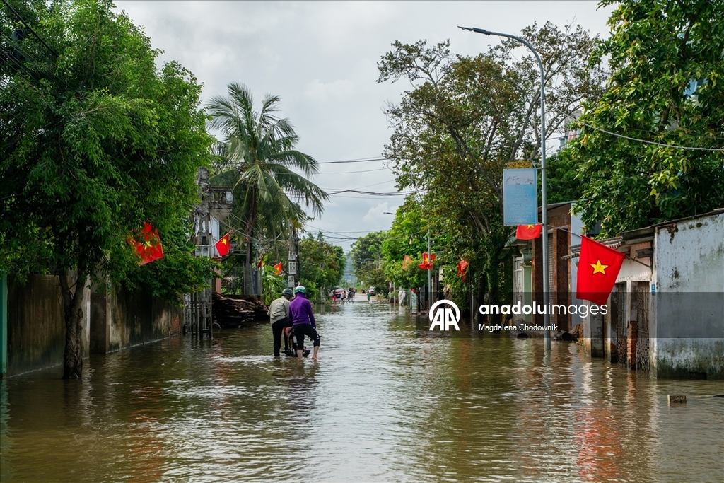 Vietnam'da Kajiki Tayfunu'nun ardından Thanh Hoa kentinde yaşam