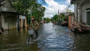 Vietnam'da Kajiki Tayfunu'nun ardından Thanh Hoa kentinde yaşam