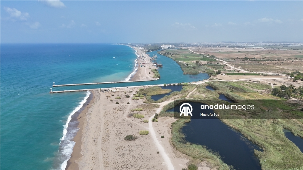 Manavgat Irmağı'ndan kalkan tur tekneleri misafirlerini denizle de buluşturuyor