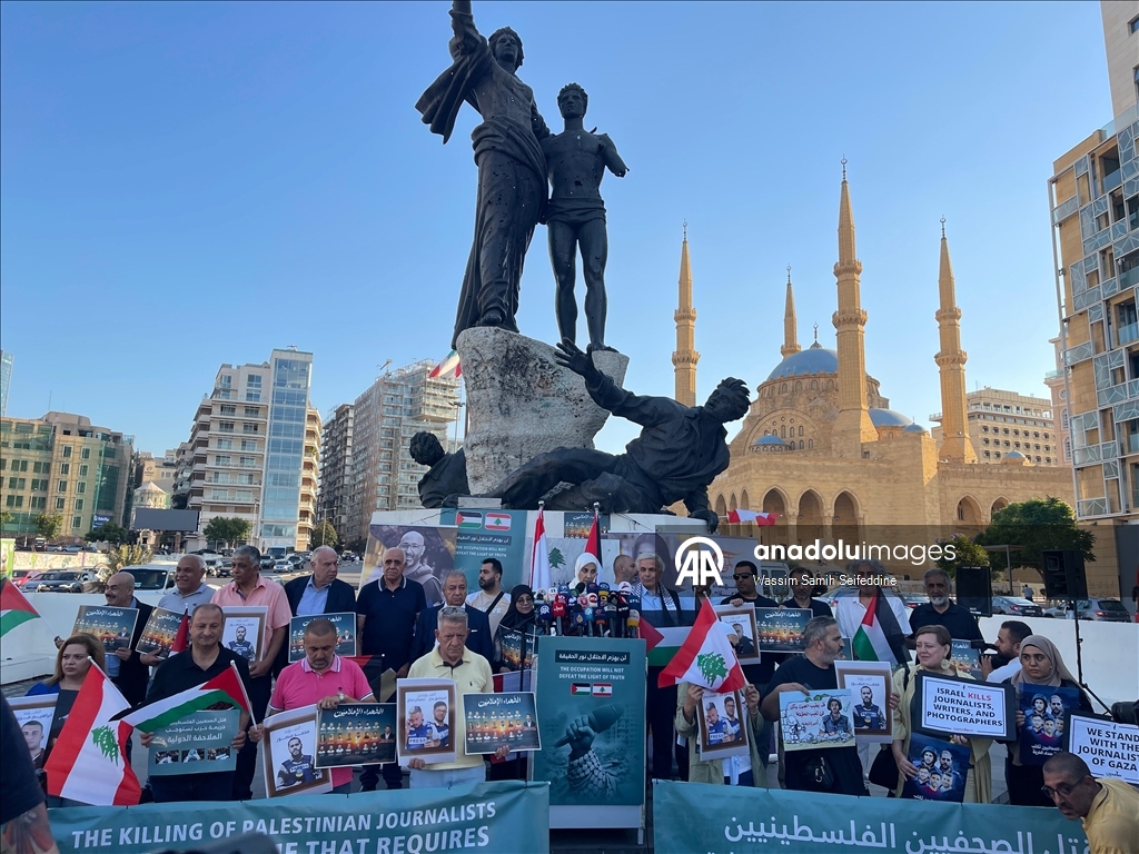 В Ливане прошла акция протеста против нападений Израиля на журналистов в Газе