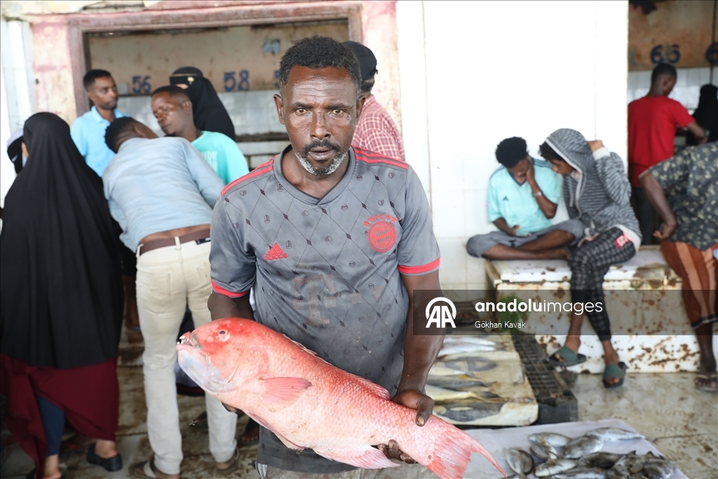 Somalililer Hint Okyanusu'nda hem yüzüyor hem de balık tutuyor