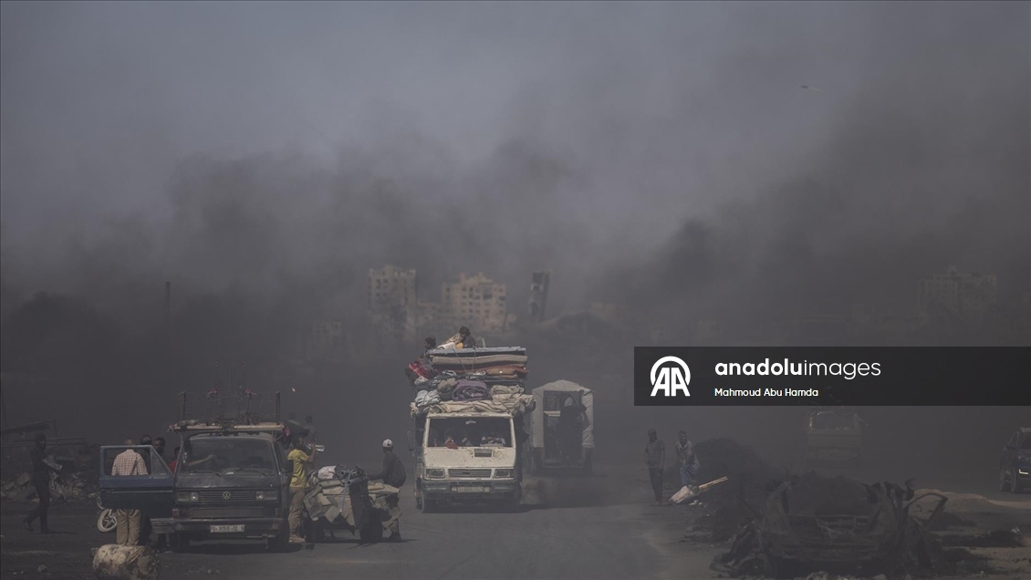 İsrail saldırıları altında Gazze’nin kuzeyindeki Filistinliler göç etmeye devam ediyor