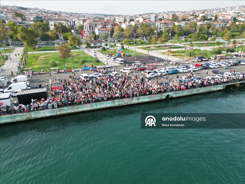 Tekirdağ'da Küresel Sumud Filosu'na destek