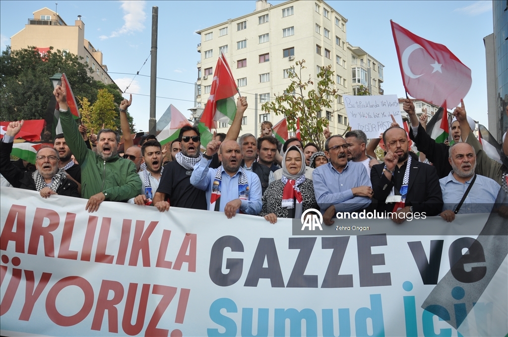 Eskişehir'de Filistin ve Küresel Sumud Filosu'na destek yürüyüşü yapıldı