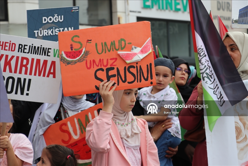 Bursa'da Filistin'e ve Küresel Sumud Filosu'na destek