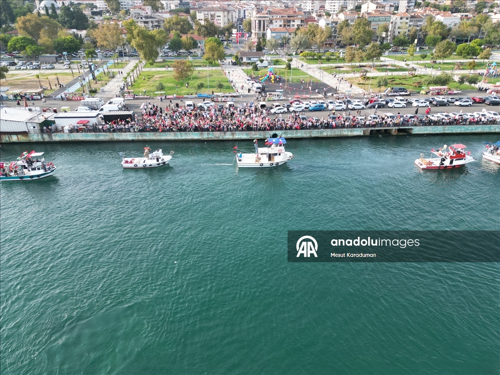 Tekirdağ'da Küresel Sumud Filosu'na destek
