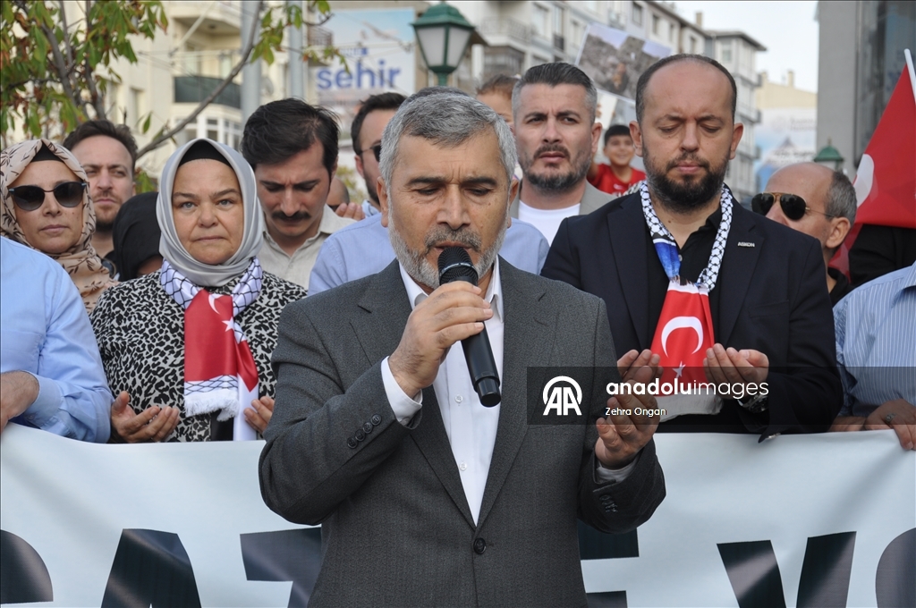 Eskişehir'de Filistin ve Küresel Sumud Filosu'na destek yürüyüşü yapıldı