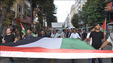 Küresel Sumud Filosu'na destek için birçok ilde yürüyüş düzenlendi