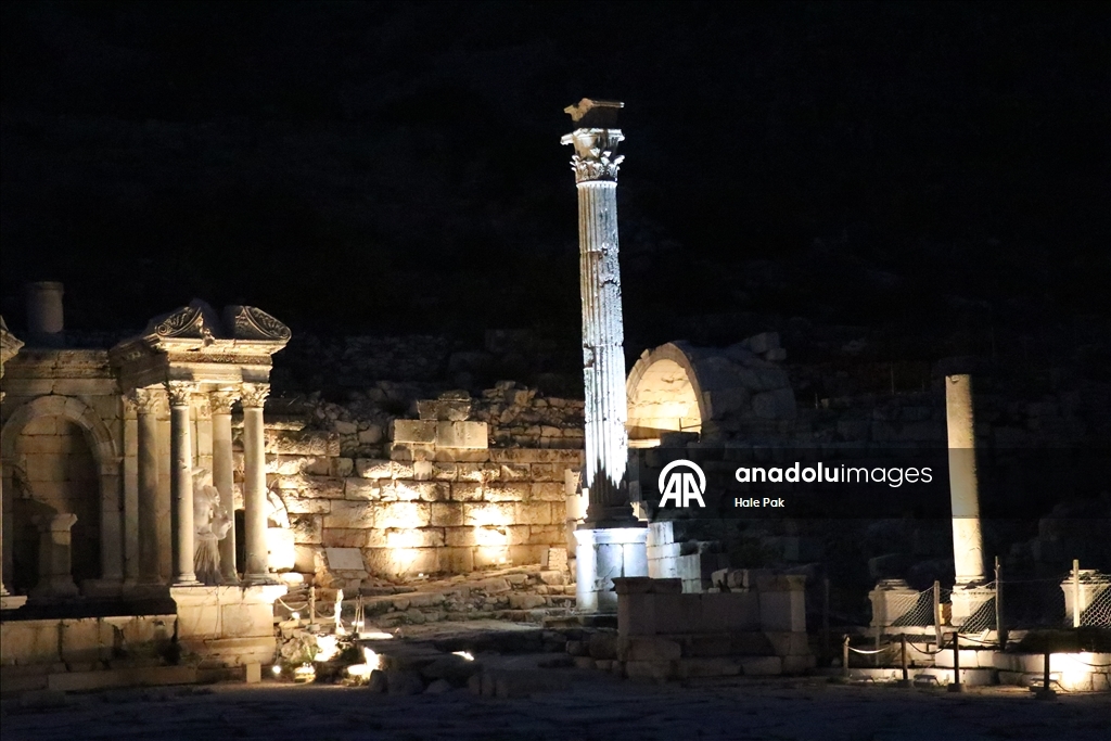 Sagalassos archaeological site illuminated as part of night museum project