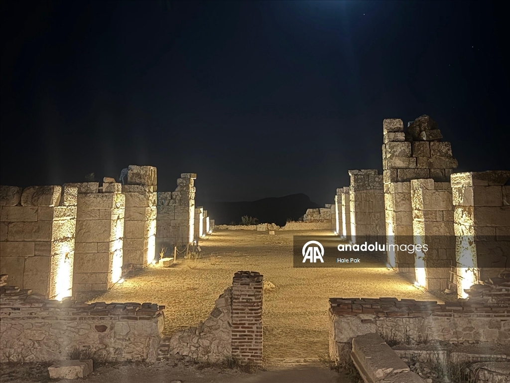 Sagalassos archaeological site illuminated as part of night museum project