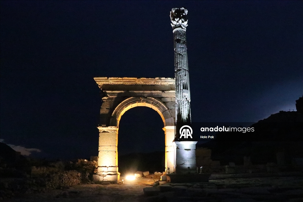 Sagalassos archaeological site illuminated as part of night museum project